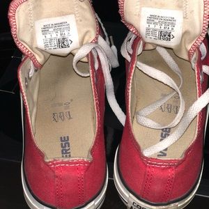 Red and white converse